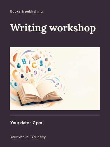 Writing workshop invitation template