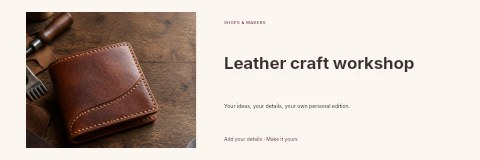 Leather craft workshop banner template