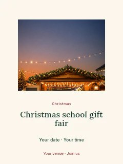 Christmas school gift fair poster template · Picture window