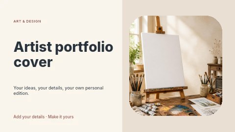 Artist portfolio cover youtube thumbnail template