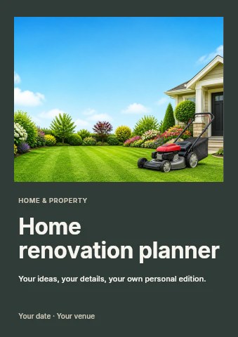 Home renovation planner flyer template