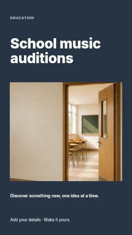 School music auditions instagram story template