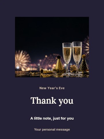 New Year’s Eve family celebration greeting card template