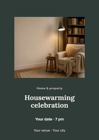 Housewarming celebration flyer template
