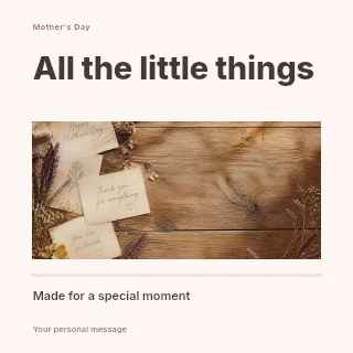 Mother’s Day photo greeting social media post template · Title & photograph