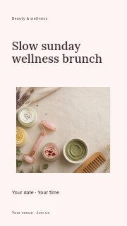 Slow Sunday wellness brunch instagram story template · Modern programme