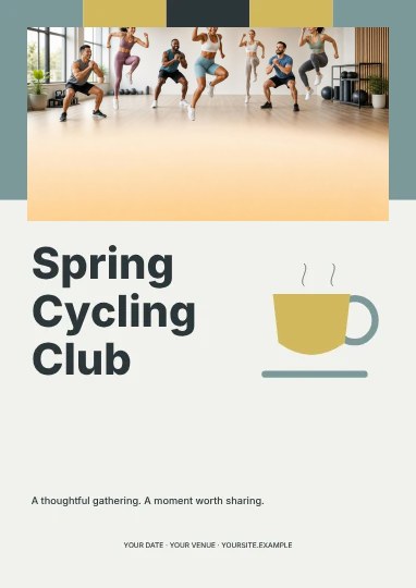 Spring Cycling Club · Spectrum flyer template
