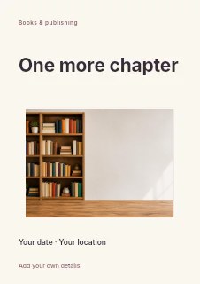 Reading photo announcement flyer template · Modern programme