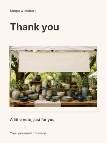 Craft market greeting card template