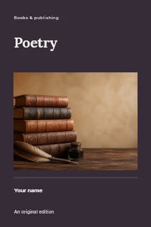 Poetry book cover template · Title & photograph
