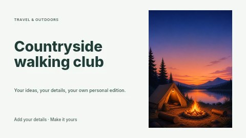 Countryside walking club youtube thumbnail template