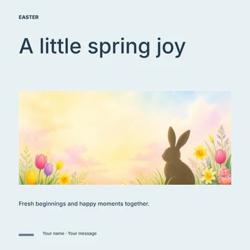 Easter photo greeting social media post template