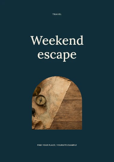 Weekend escape · Playful flyer template