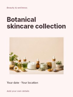 Botanical skincare collection · Modern programme