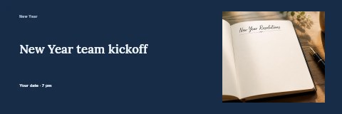 New Year team kickoff banner template