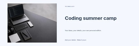Coding summer camp banner template