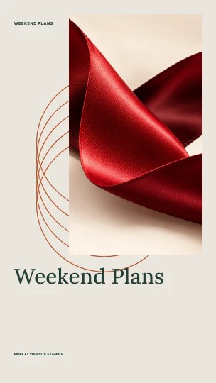 Weekend Plans · Modern instagram story template