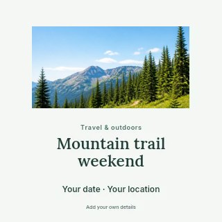 Mountain Trail Through Pine Forest in Mountain trail weekend · Picture window