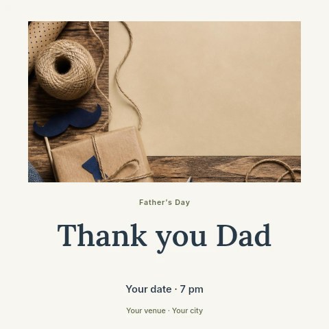 Thank you Dad social media post template