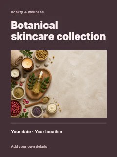Botanical skincare collection · Title & photograph