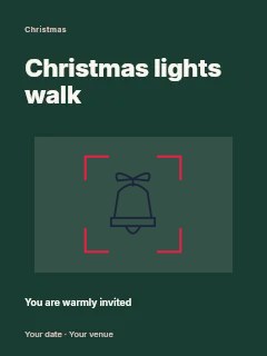 Christmas bell with bow · Sketch-Frame in Christmas lights walk · Modern programme