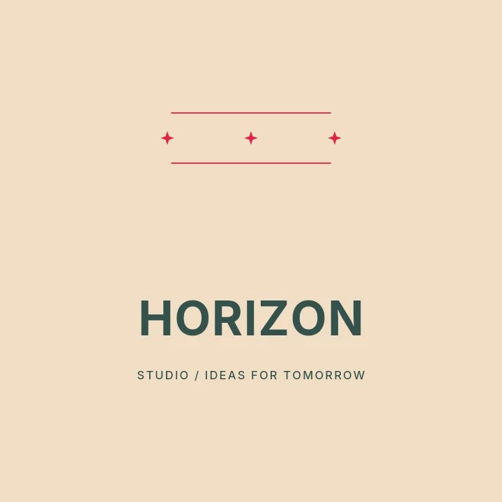 Sparkle divider · 3 motifs in a line in Horizon studio · Illustrated logo