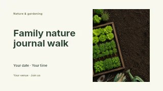 Family nature journal walk youtube thumbnail template · Horizontal photo dialogue
