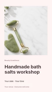 Handmade bath salts workshop instagram story template · Gallery editorial
