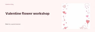 Valentine flower workshop banner template · Horizontal photo dialogue