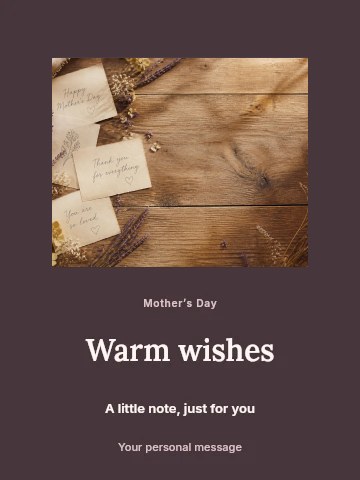 Mother’s Day family celebration greeting card template