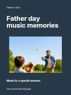 Father Day music memories poster template · Modern programme