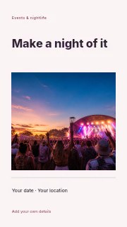 Evening event photo invitation instagram story template · Title & photograph
