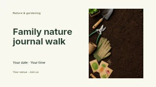 Family nature journal walk youtube thumbnail template · Horizontal photo dialogue