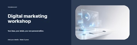 Digital marketing workshop banner template