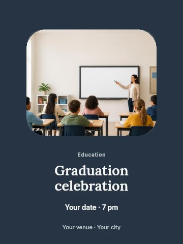 Graduation celebration invitation template