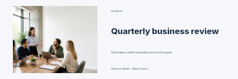 Quarterly business review banner template