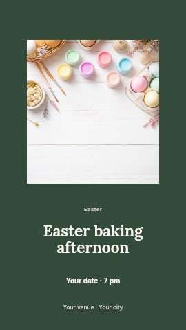 Easter baking afternoon instagram story template