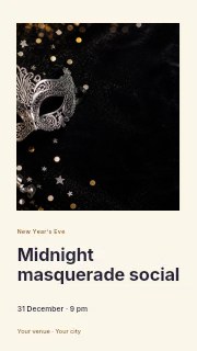 elegant silver masquerade mask with confetti in Midnight masquerade social · Gallery editorial