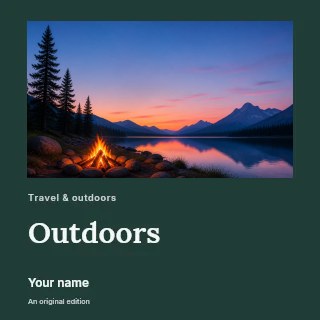 Outside, together podcast cover template · Gallery editorial