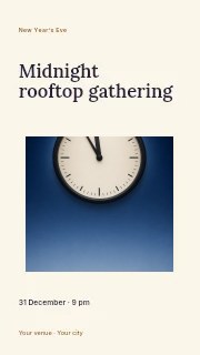 Midnight rooftop gathering instagram story template · Modern programme