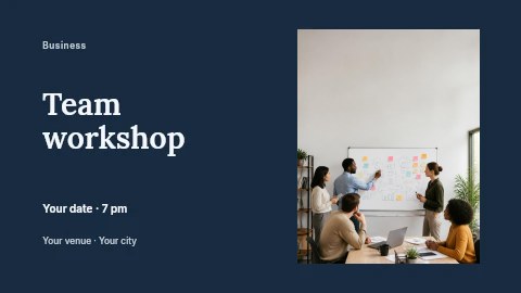Team workshop banner template