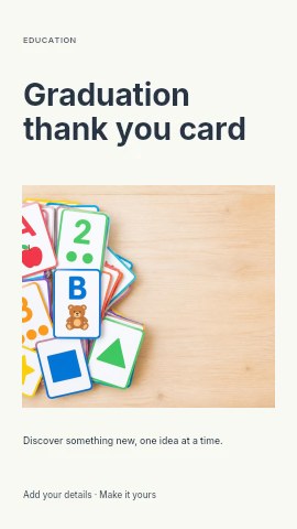 Graduation thank you card instagram story template