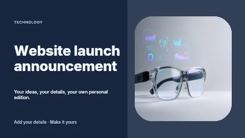Website launch announcement youtube thumbnail template