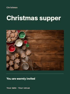 Christmas supper invitation template · Title & photograph