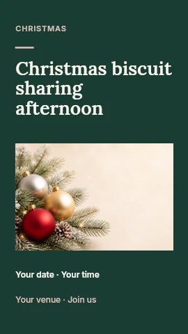 Christmas biscuit sharing afternoon instagram story template · Quiet photo gallery