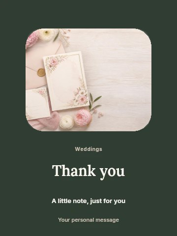 Botanical wedding stationery greeting card template