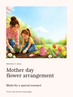 Mother Day flower arrangement · Gallery editorial