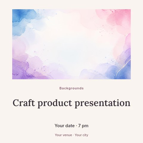 Craft product presentation social media post template