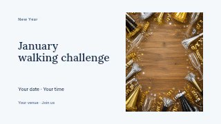 January walking challenge youtube thumbnail template · Horizontal photo dialogue