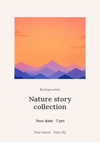 Nature story collection flyer template